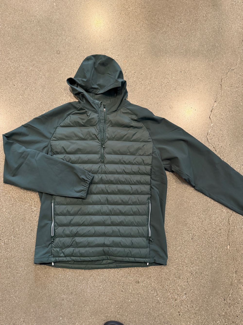 Peter Milar Men's Hooded Quilted Puffer Jacket in Forest Green